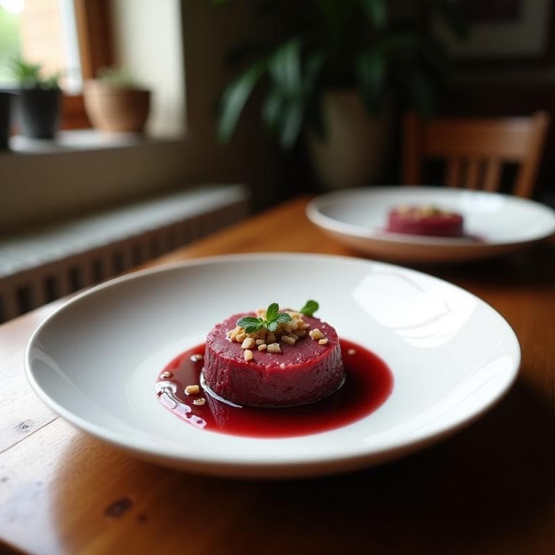 Panna Cotta de Vino Tinto y Bayas de Goji: Postre Italiano Vegano con Toque Antioxidante