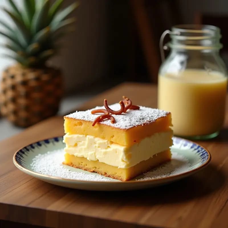 Pastel de Alfajor Peruano con Relleno de Lucuma y Coco: Postre Tradicional Sin Harina