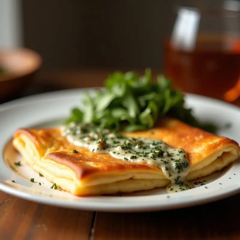 Pastel de Papa y Espinacas con Salsa de Queso Azul: Receta Británica Sin Gluten
