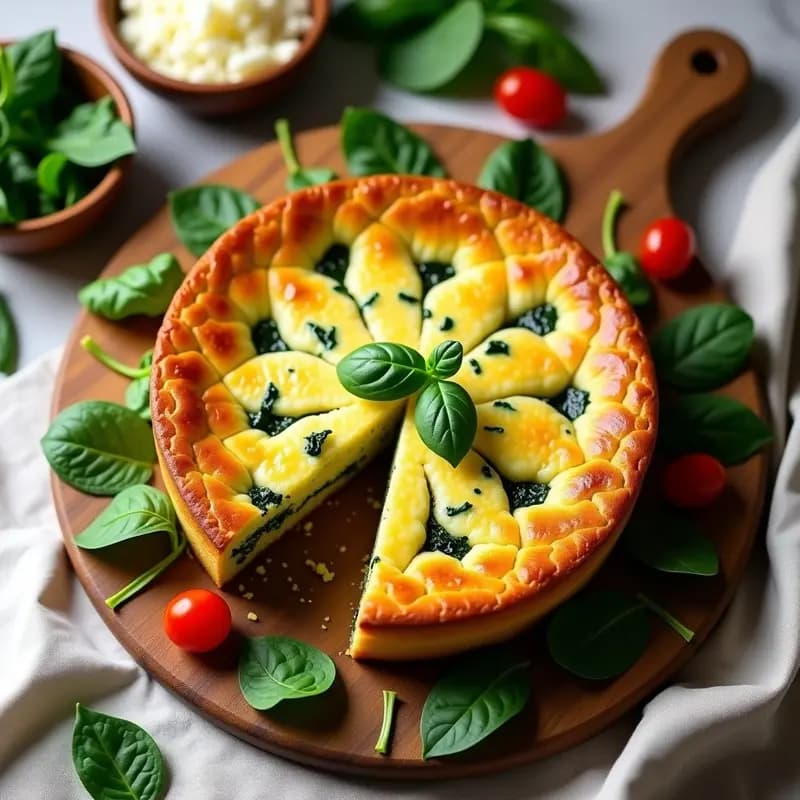 Torte de Ricota e Espinafre: Pastel Salado Brasilero Sin Masa para el Desayuno