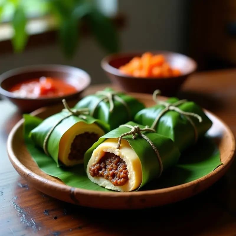 Pastele de Yautía y Carne Molida: Receta Dominicana en Hojas de Plátano