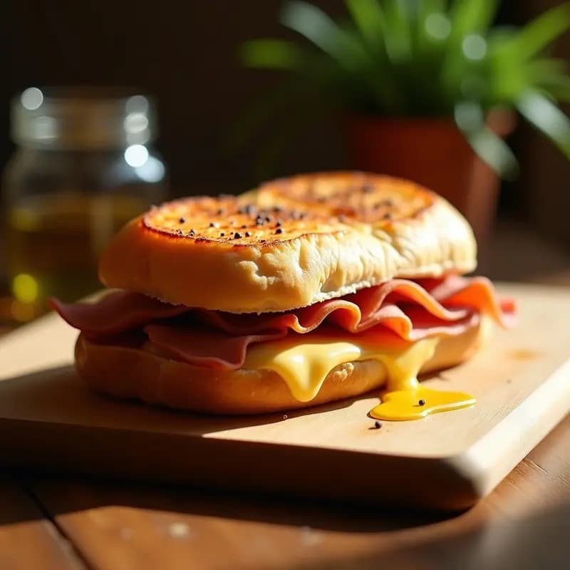 Pépito de Ternera con Queso y Jamón: Bocadillo Caliente Gourmet en 10 Minutos