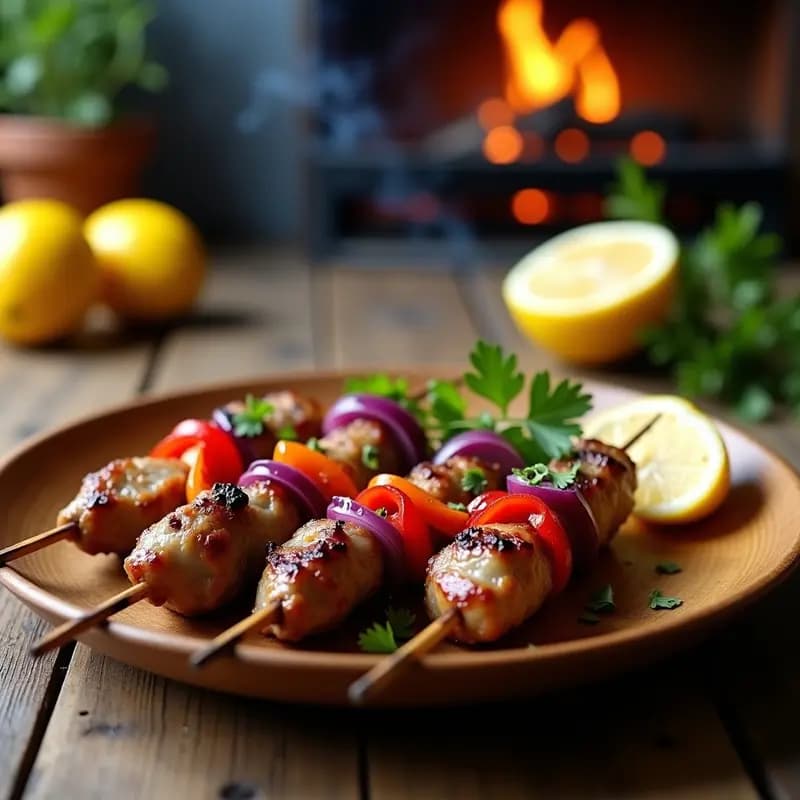 Pinchos Morunos de Cordero con Especias y Limón: Brochetas para barbacoa o sartén
