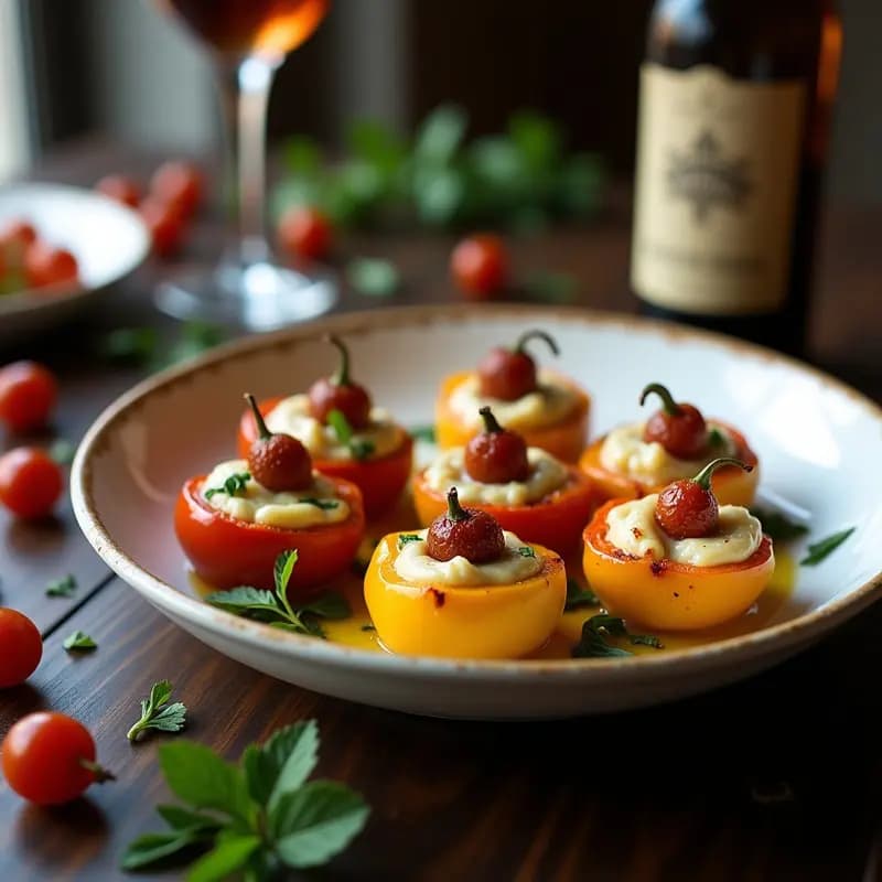 Piquillos Rellenos de Brandada de Bacalao y Pasas: Receta Española Gourmet para Fiestas