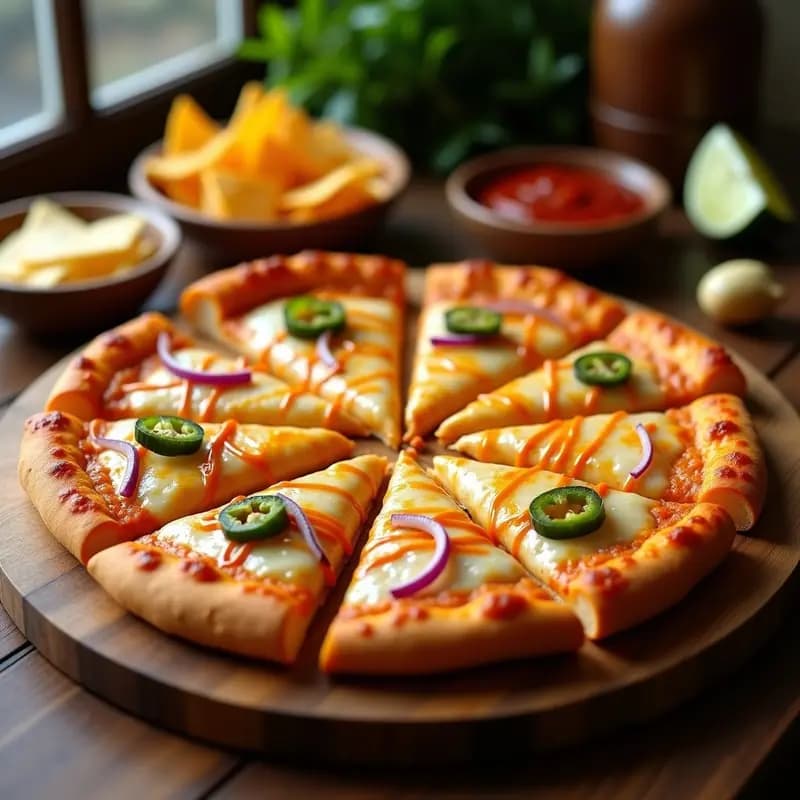 Pizza 4 Quesos con Base de Doritos y Toppings de Nachos: Receta Ultra-Crujiente en Airfryer