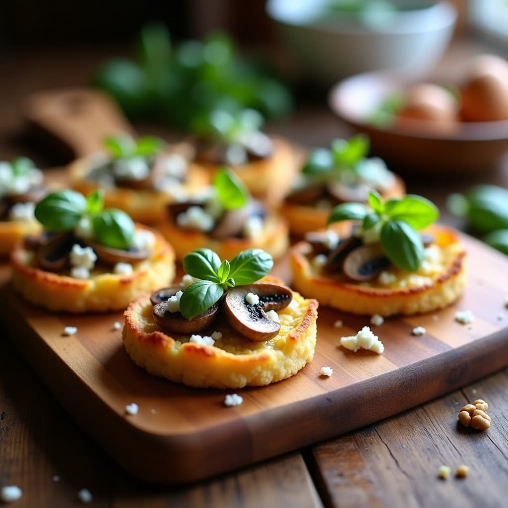 Pizzas Mini de Coliflor con Toppings de Higuitos y Queso Azul Vegano: Receta Keto y Sin Gluten