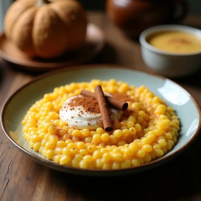 Porridge de Cuscús de Maíz con Leche de Coco y Canela: Desayuno Sin Gluten en 5 Minutos