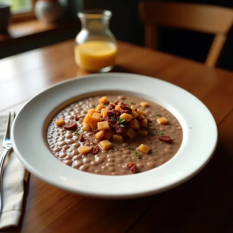 Porridge de Mijo con Leche de Cacao y Plátano Macho: Desayuno Senegalés Sin Azúcar