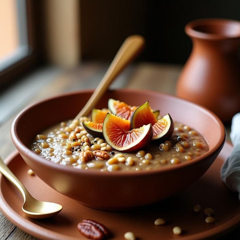 Porridge de Trigo Sarraceno con Higos Caramelizados: Desayuno Keto Sin Lactosa en Thermomix