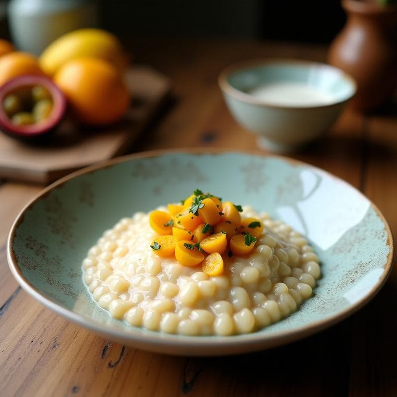 Porridge de Trigo Sarraceno con Leche de Coco y Granadilla: Desayuno Sin Gluten y Alto en Fibra