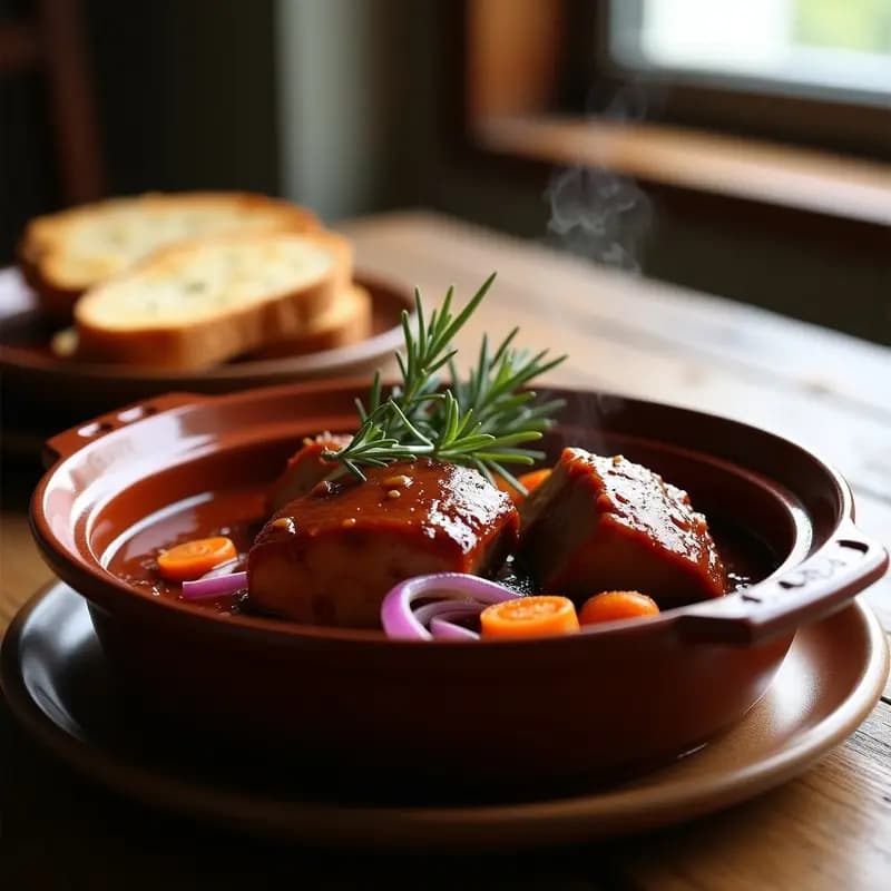 Portium de Cerdo en Salsa de Oporto: Receta Portuguesa Tradicional en Olla Lenta