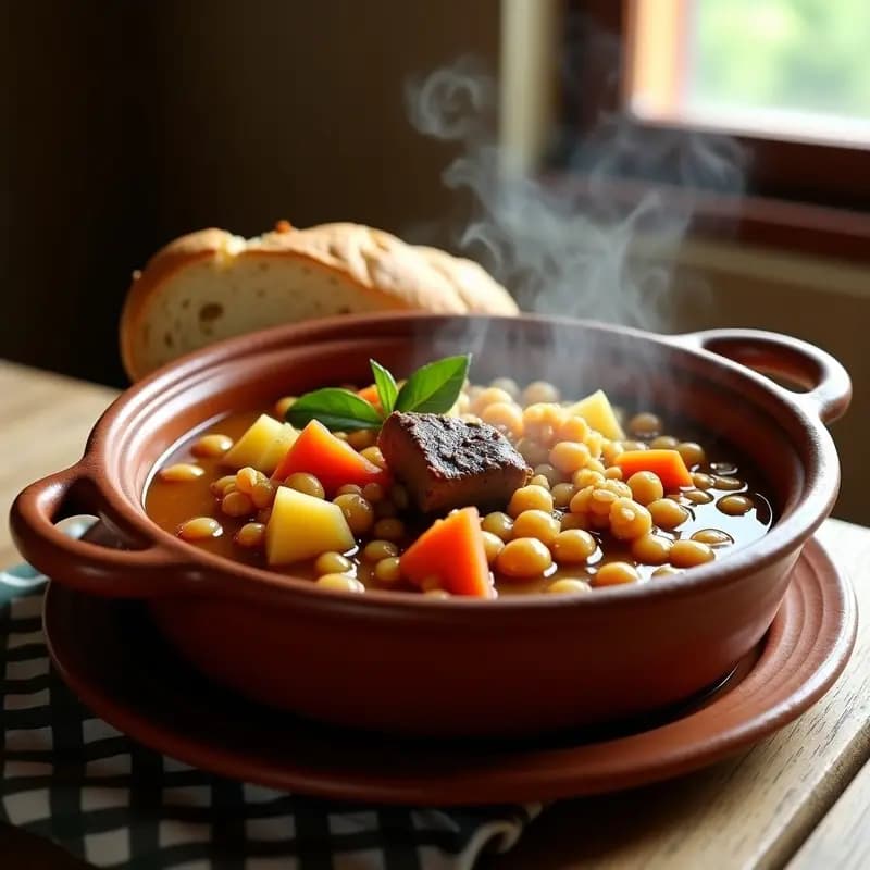 Puchero Andaluza con Garbanzos y Morcillo: Receta Tradicional en Olla Grande