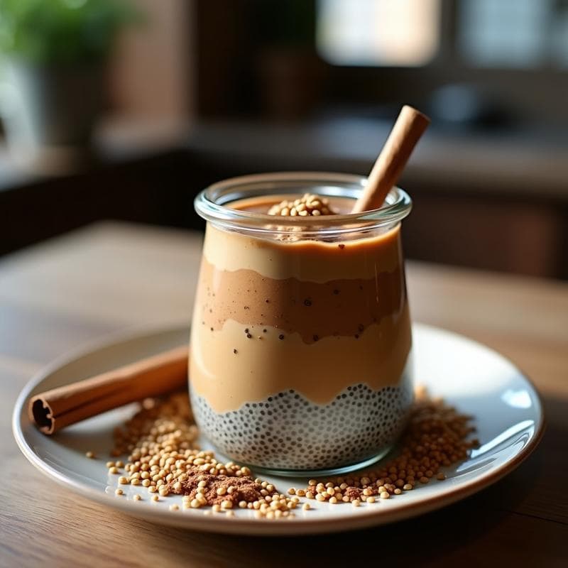 Pudín de Chía con Café y Canela: Desayuno Sin Azúcar y Energizante para Tupper