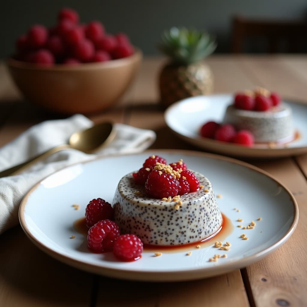 Pudín de Semillas de Chía, Mör y Bayas de Goji: Postre Nórdico Sin Azúcar para Energía Sostenida