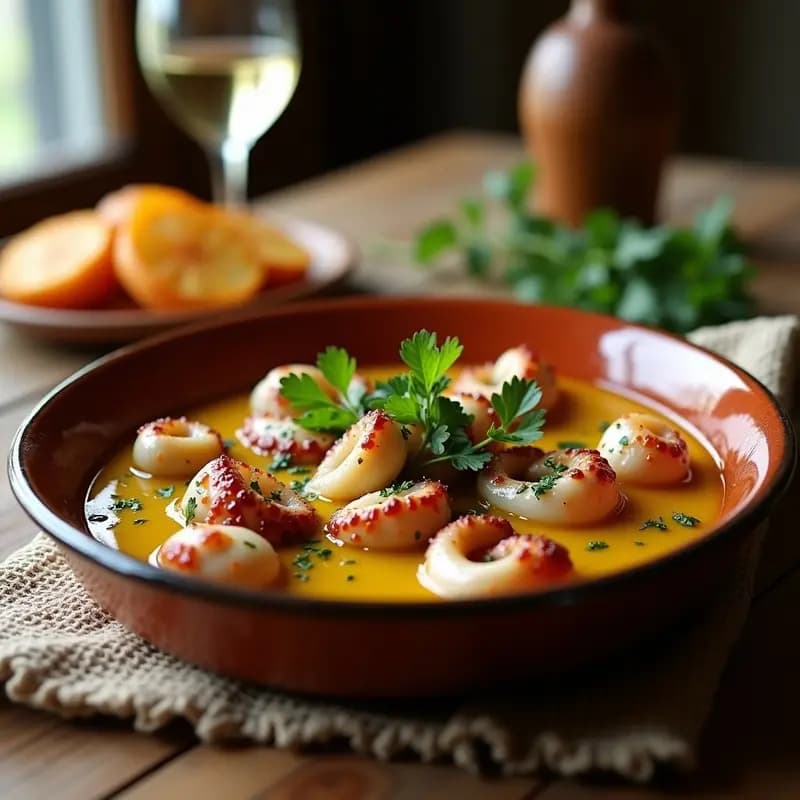 Pulpo al Ajillo con Patatas Panaderas: Receta Española Tradicional en Olla Rápida