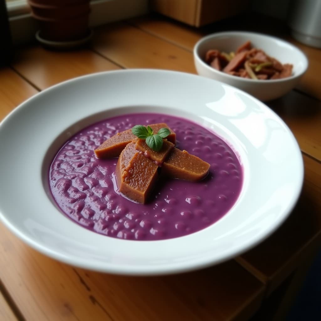 Puré de Ñame Morado con Leche de Coco: Acompañamiento Antillano Vegano y Sin Lactosa