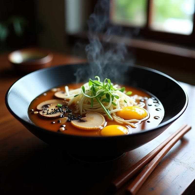 Ramen de Champiñones y Misozuke: Receta Vegana en Olla Express con Caldo Umami