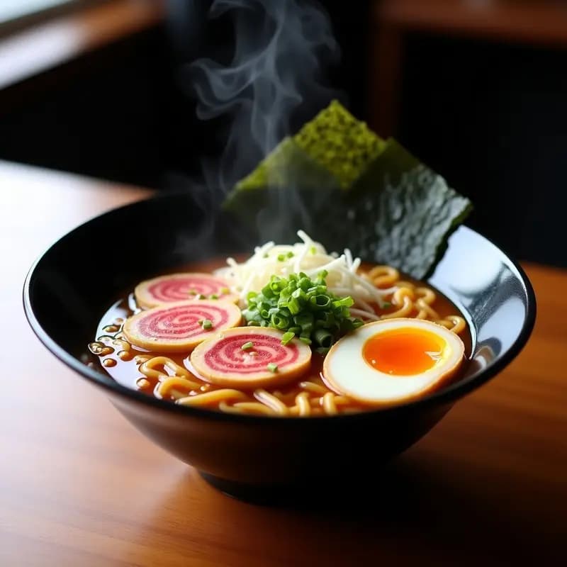 Ramen de Miso con Huevos Marinados y Narutomaki: Receta Japonesa en Olla Express