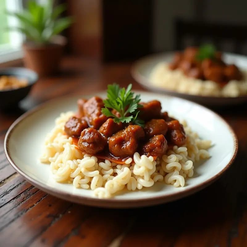 Rendang de Ternera con Leche de Coco: Receta Indocia Slow Cooker en 4 Horas