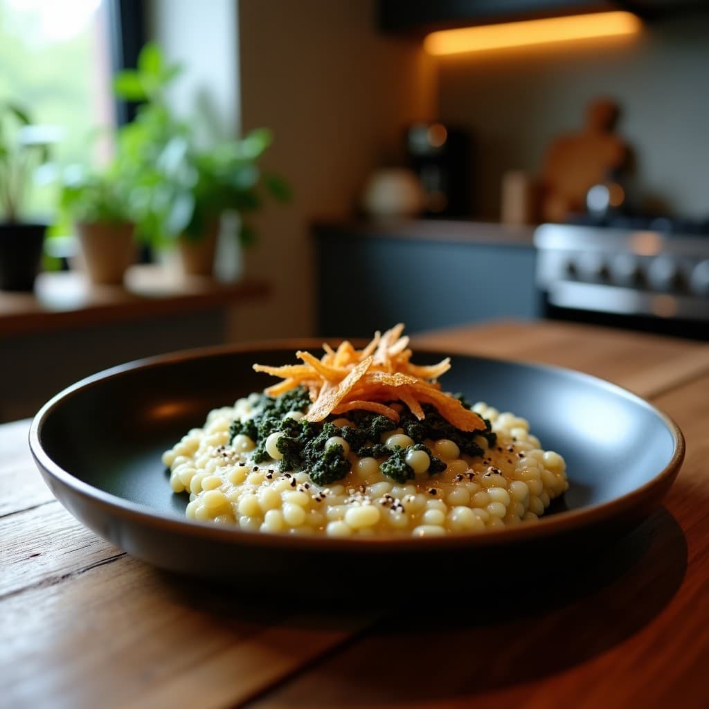 Risotto de Algas Nori y Champiñones: Receta Vegana con Toque Umami en Thermomix
