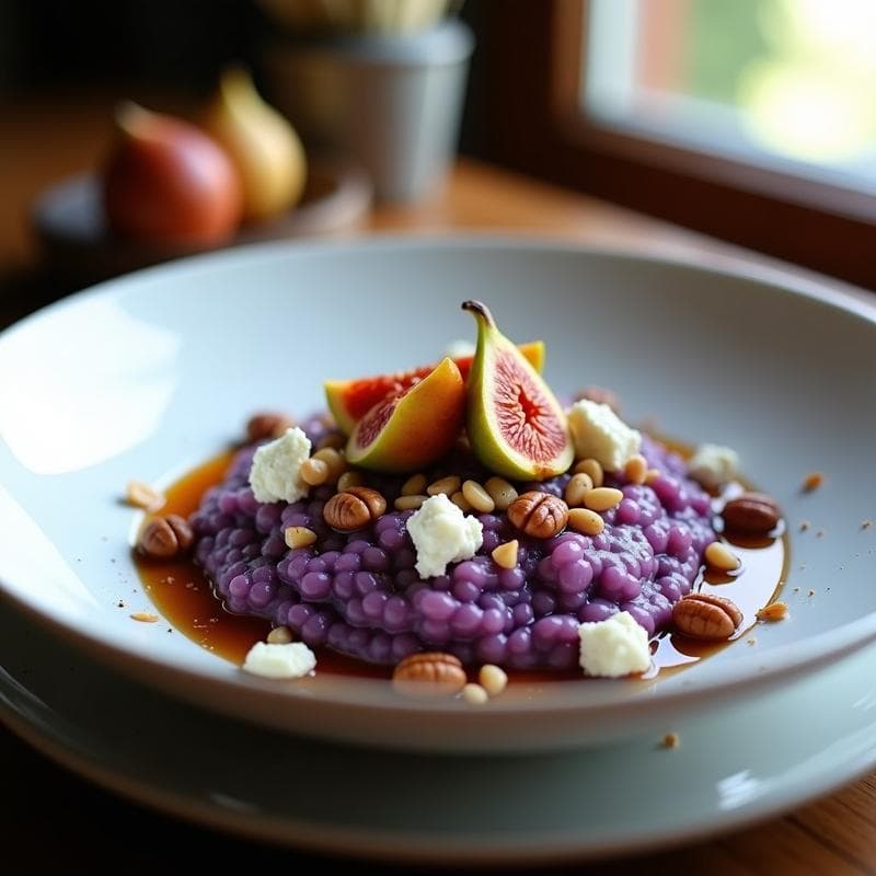 Risotto de Col morada y Queso de Cabra: Receta en Thermomix con Toque Afrutado