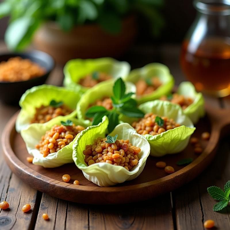 Rollitos de Lechuja Rellena de Arroz Salvaje y Pasas: Aperitivo Iraní Crujiente