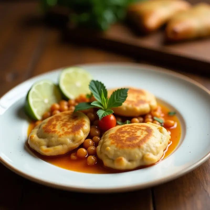 Samosa de Espinaca y Garbanzo con Masa de Coliflor: Entrante Indio Vegano y Crujiente