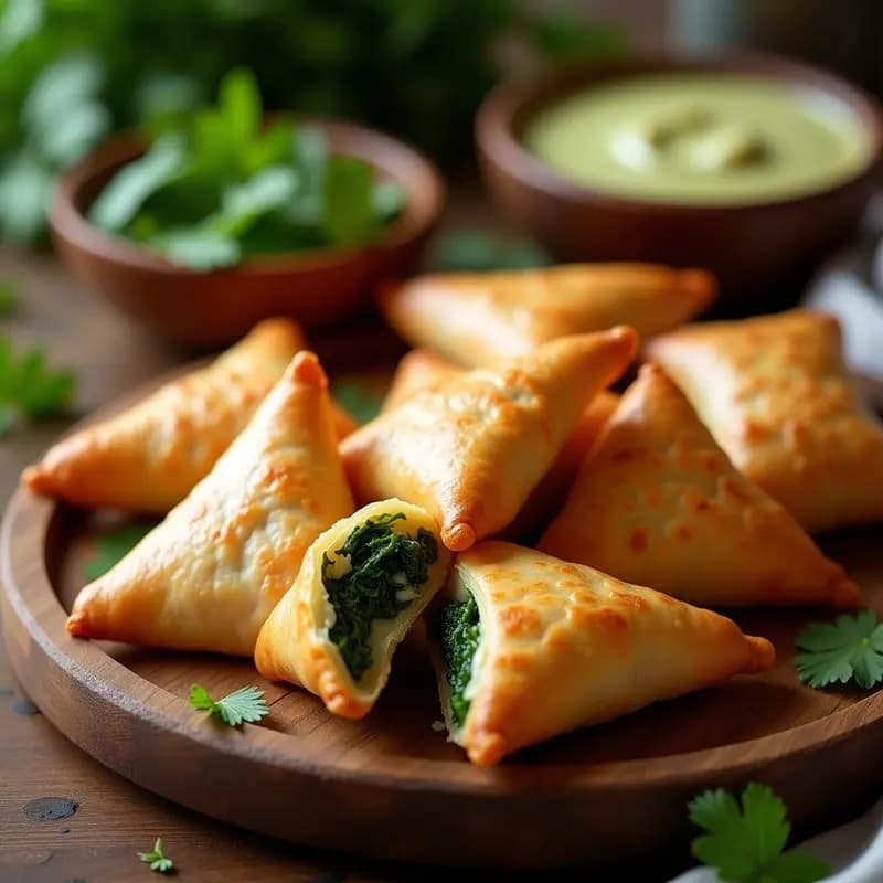 Samosa Indias de Espinaca y Queso Paneer: Receta en Olla Exprés y Crujiente