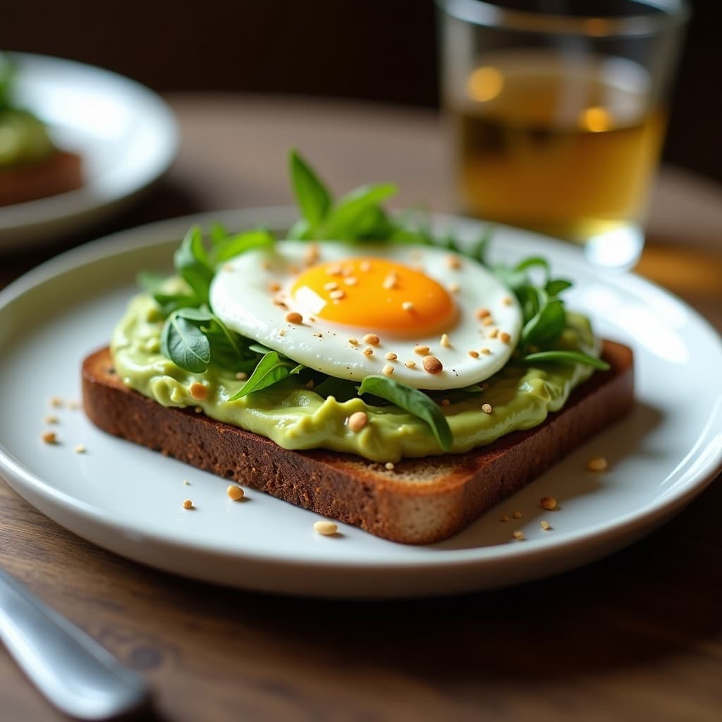 Sándwich de Pan de Centeno con Aguacate y Huevo Escalfado: Desayuno Alta en Fibra en 10 Minutos