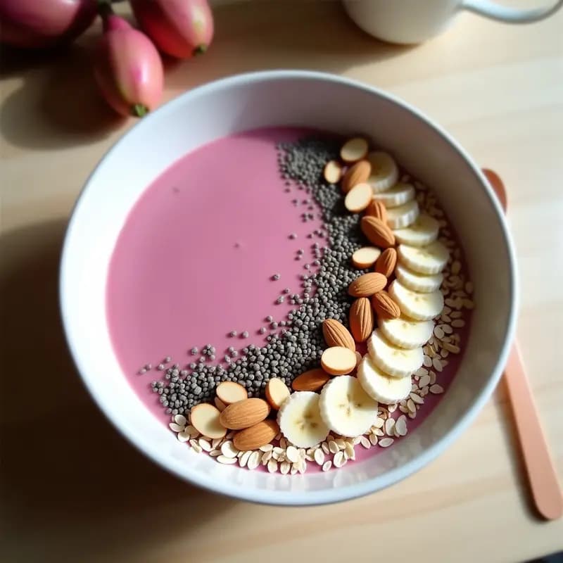 Smoothie Bowl de Pitaya Blanca y Semillas de Moringa: Desayuno Superalimento en 5 Minutos