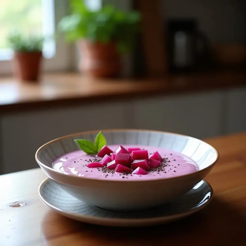 Smoothie Bowl de Pitaya y Yogur de Coco: Desayuno Antioxante y Sin Lactosa