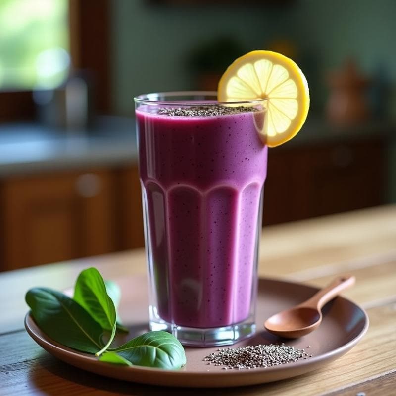 Smoothie de Espinacas Açaí y Protein Powder: Bebida Post-Entreno Alta en Nutrientes