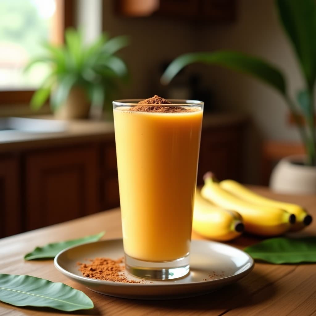 Smoothie de Mamey y Leche de Avena con Canela: Bebida Tropical Sin Lactosa