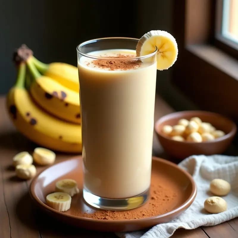 Smoothie de Mongongo y Banana con Leche de Anacardo: Bebida Africana Energética y Antioxidante