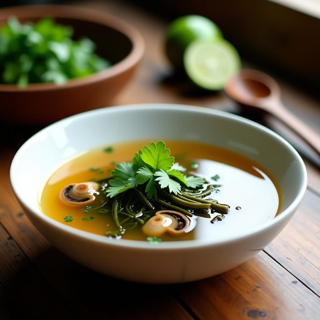 Sopa de Algas Wakame y Toque de Limón Kaffir: Receta Tailandesa Desintoxicante en Olla Exprés