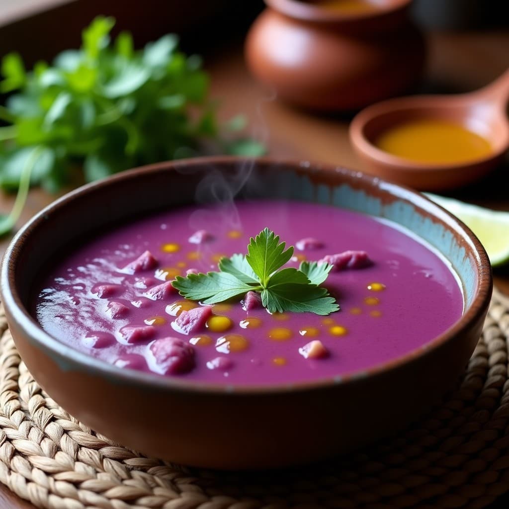 Sopa de Batuata (Batata Morada) y Jengibre: Receta Boliviana Vegana en Olla Exprés
