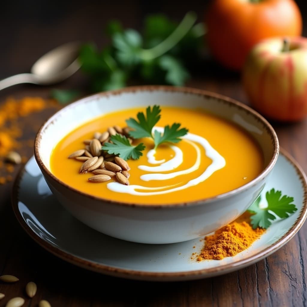 Sopa de Calabaza Butternut y Manzana con Toque de Curry: Receta Americana Keto en Thermomix