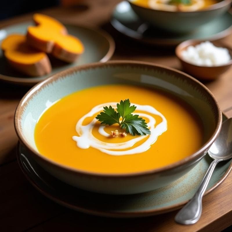 Sopa de Calabaza y Jengibre con Leche de Coco: Receta en Olla Lenta Antiinflamatoria