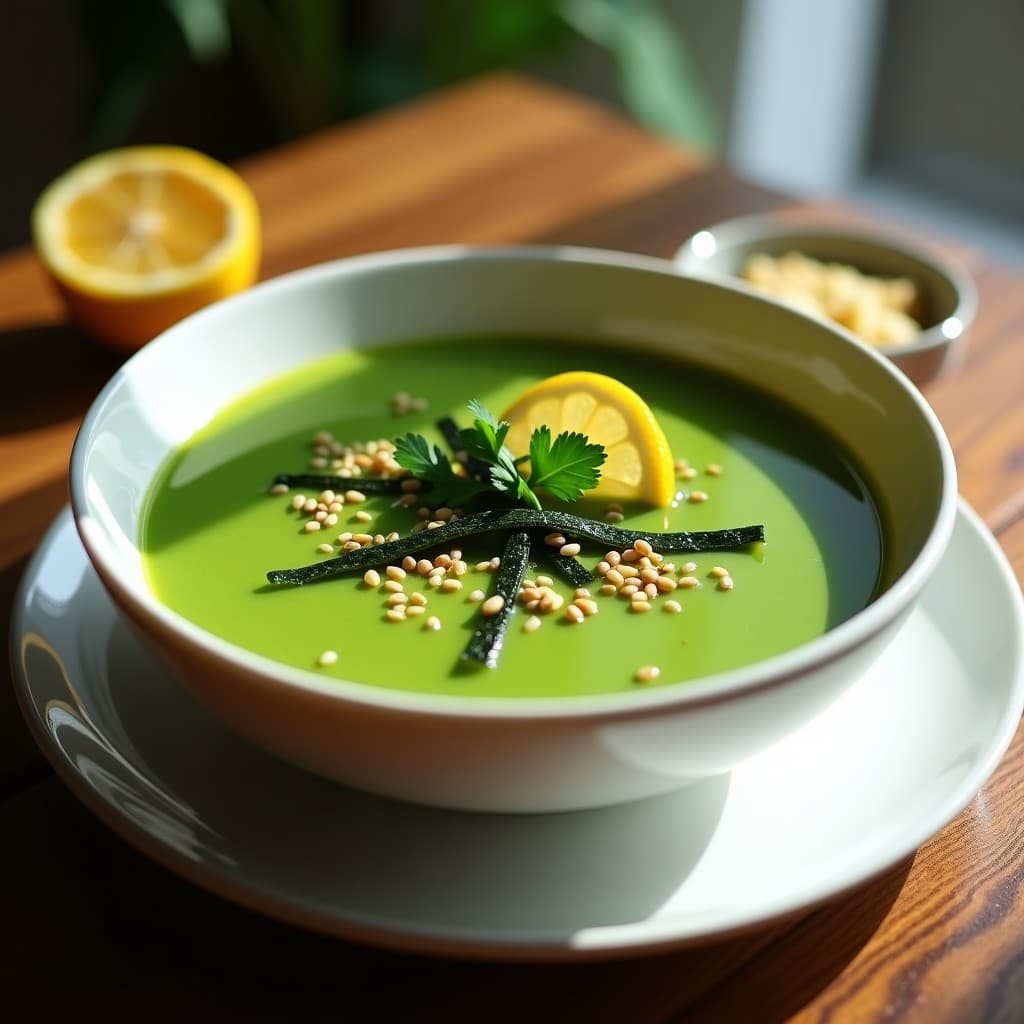 Sopa de Espirulina y Limón con Jengibre: Receta Detox en Olla Lenta para Inmunidad
