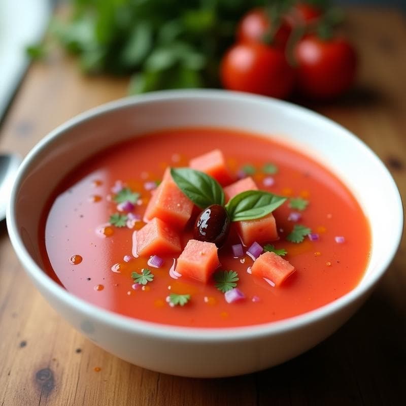 Sopa Fría de Sandía y Jitomate con Chile de Árbol: Receta Veraniega y Detox