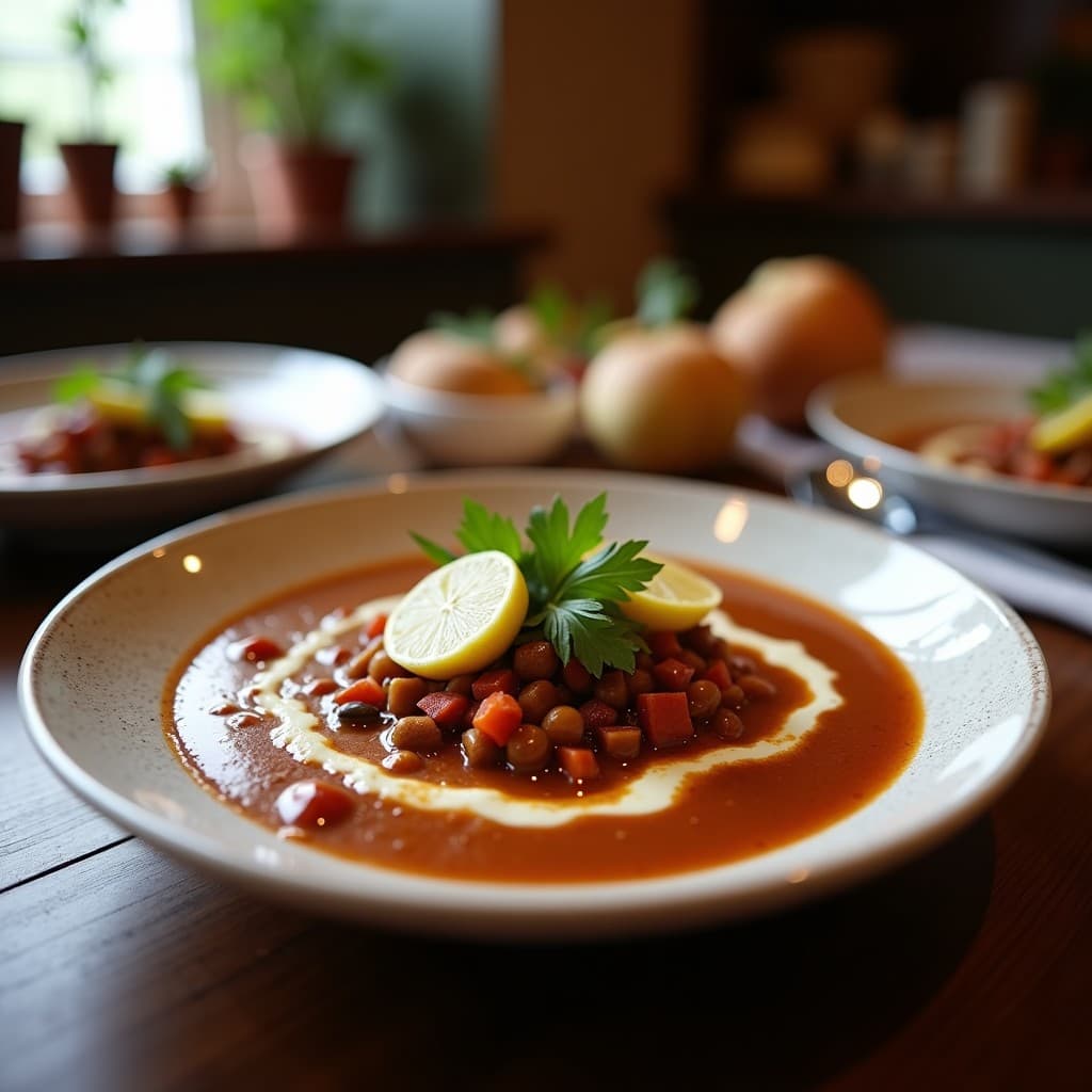 Sopa de Lentejas Negras y Cacao: Receta Mexicana Reconfortante en Olla Exprés