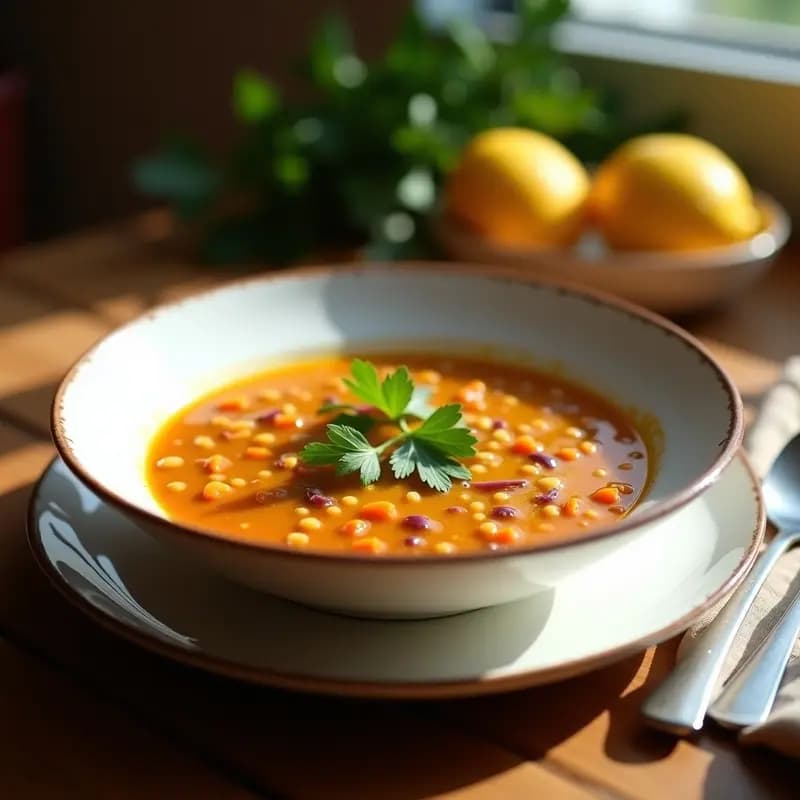 Sopa de Lentejas Rojas con Azafrán y Limón: Receta Persa Vegana y Depurativa