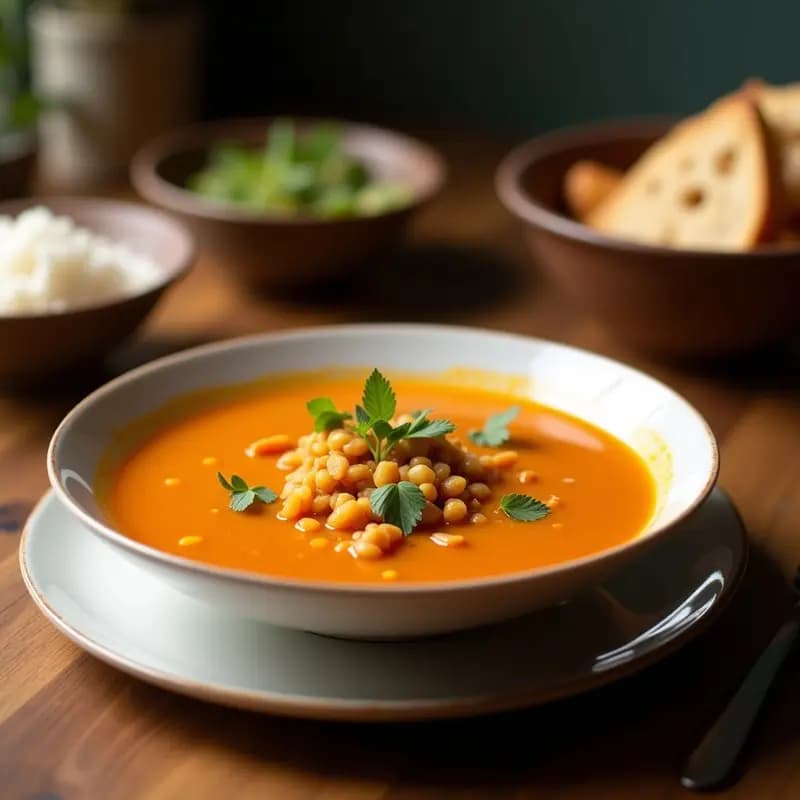 Sopa de Lentejas Rojos y Coco: Receta Sri Lankesa Vegana y Depurativa