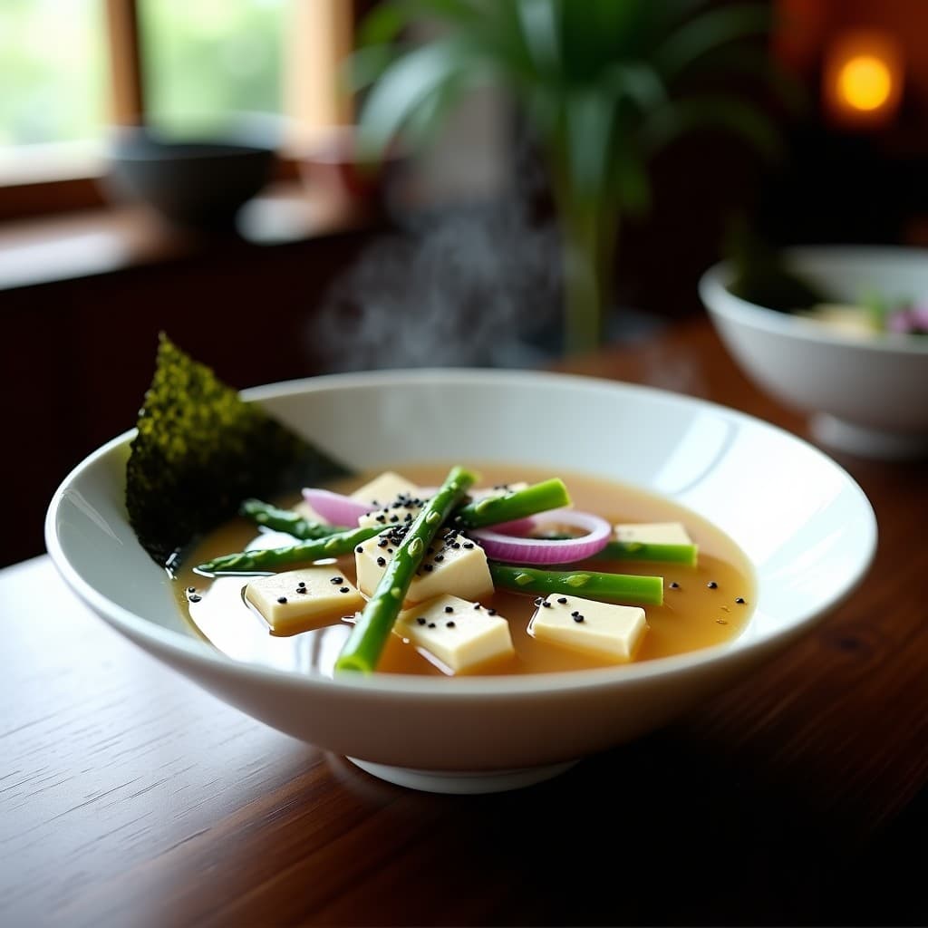 Sopa de Misoshiru con Tofo Sedoso y Espárragos Verdes: Receta Japonesa Depurativa en 15 Minutos
