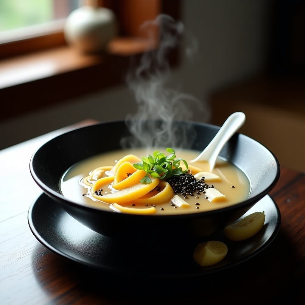 Sopa de Misosirva con Raíces de Loto y Tofu: Receta Budista Antiinflamatoria en Olla Exprés
