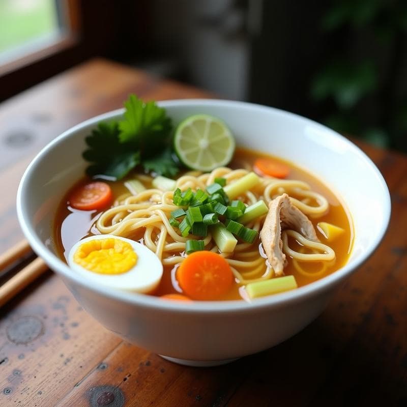 Sopa de Misua con Pollo y Jengibre: Receta Filipina Reconfortante en Olla Lenta