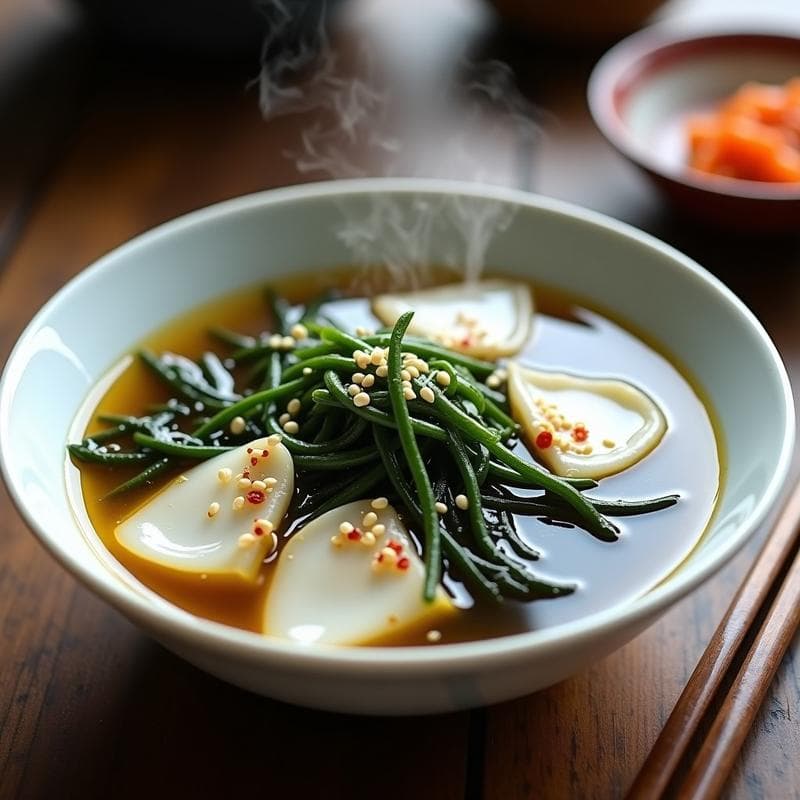Sopa de Pepino de Mar y Algas Wakame: Receta Coreana Antiinflamatoria en 20 Minutos