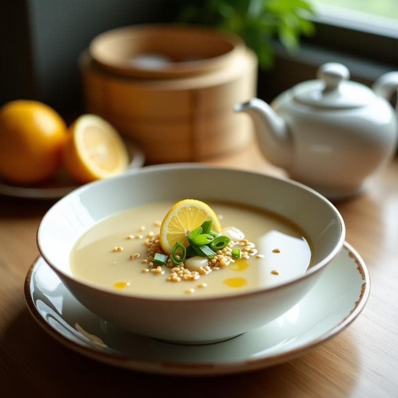 Sopa de Sésamo y Espárragos Blancos con Toque de Yuzu: Receta Japonesa Detox
