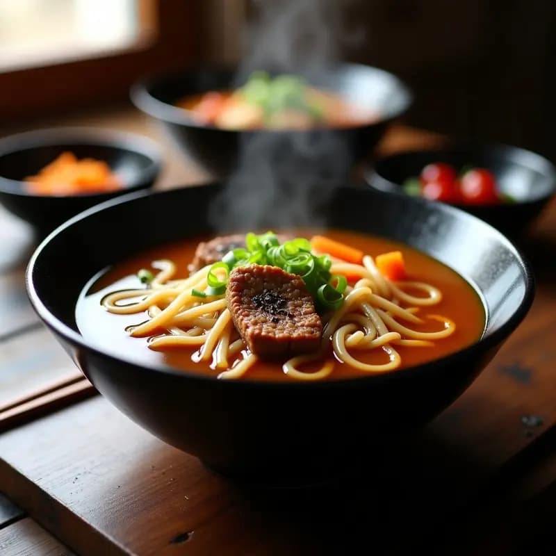 Sopa de Udon con Ternera y Jengibre: Receta Japonesa para Resfriados en Olla Rápida