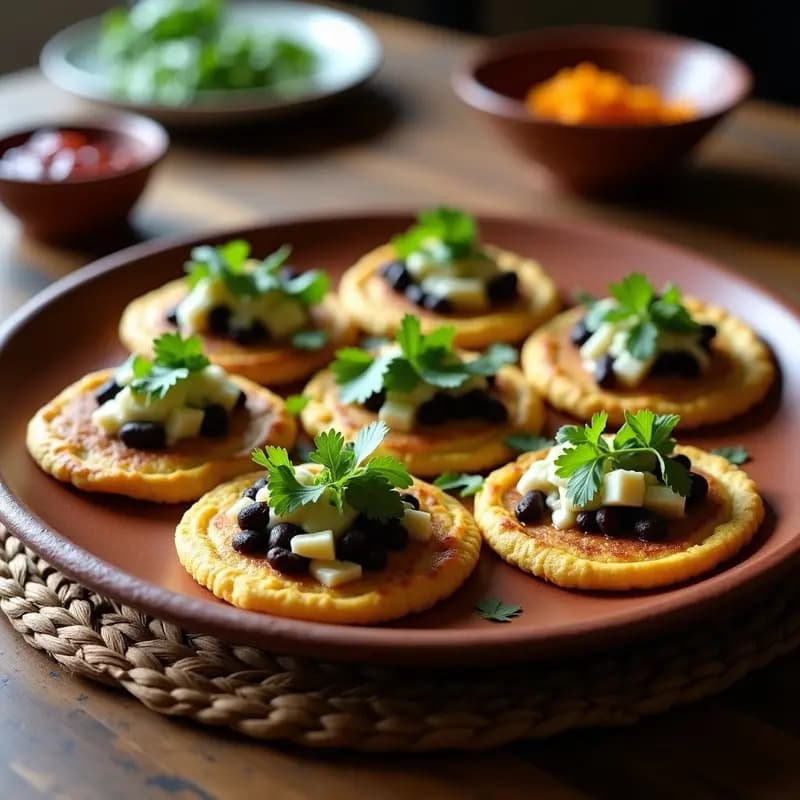 Sopes de Frijol con Nopales y Queso Panela: Aperitivo Mexicano en Airfryer